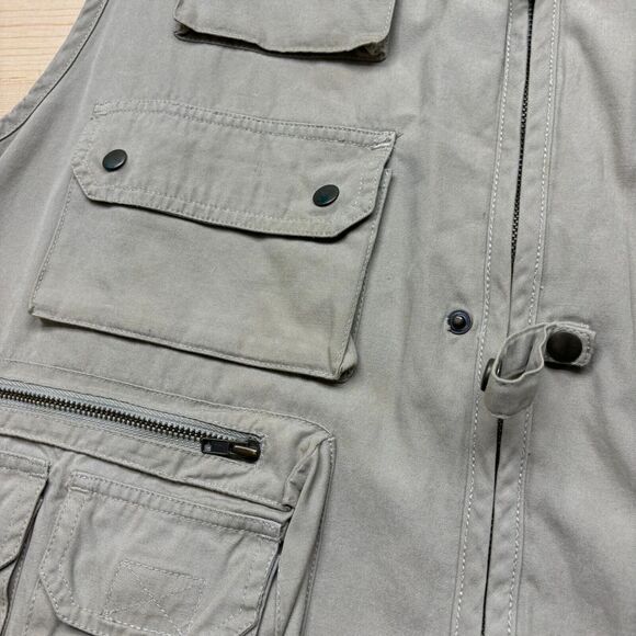 Vintage Gap Vest Large Brown Full Zip Cargo Fishing Hunting Outdoors - Picture 5 of 14